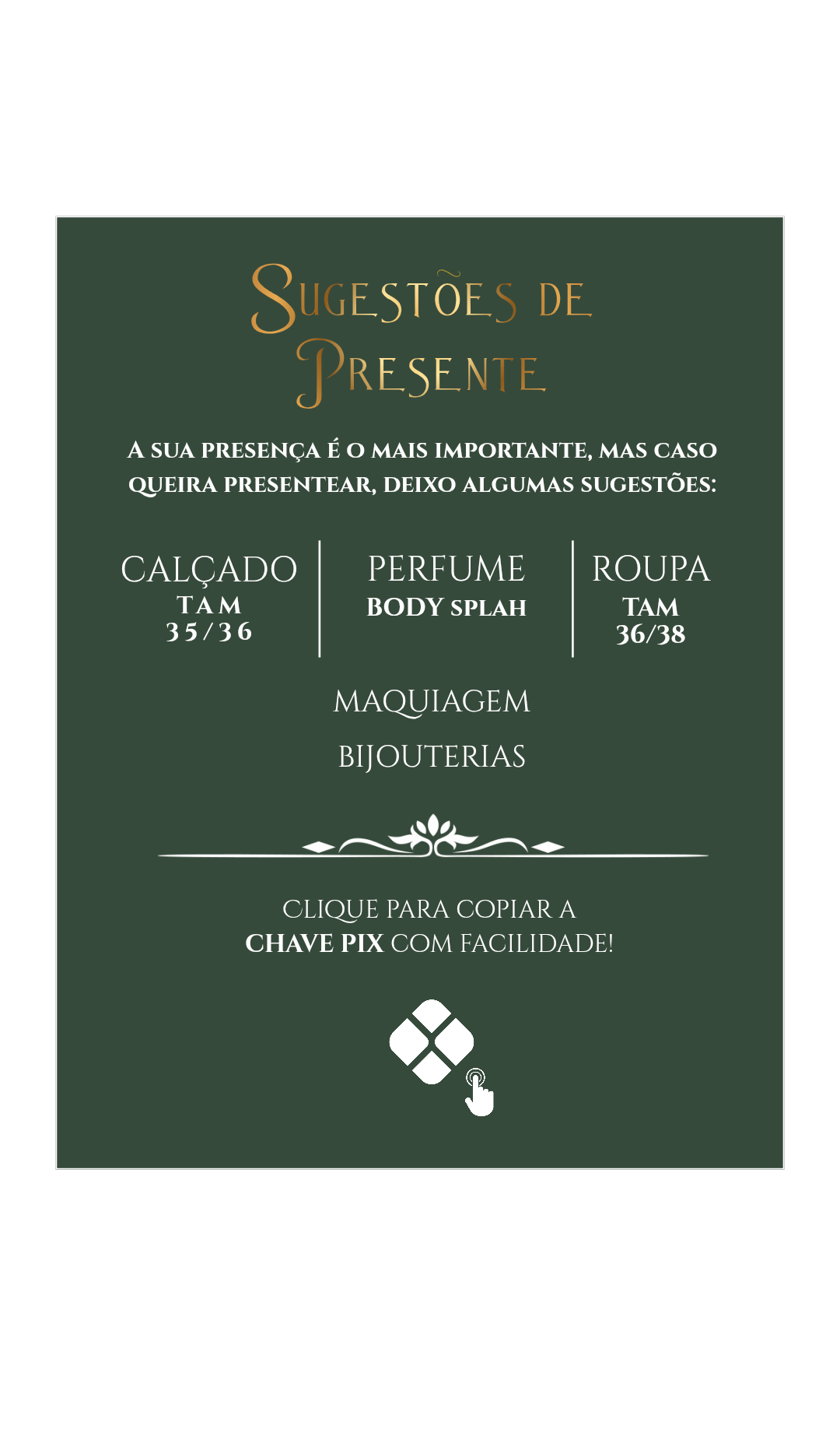 Sugestão de presente